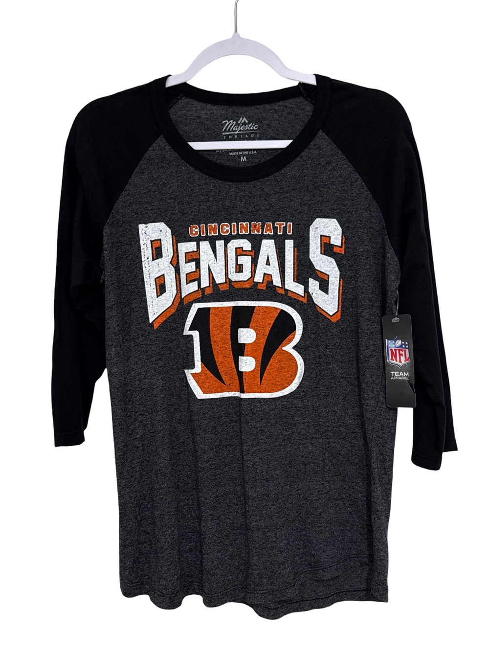 Majestic Cincinnati Bengals Raglan Tee Women’s Medium